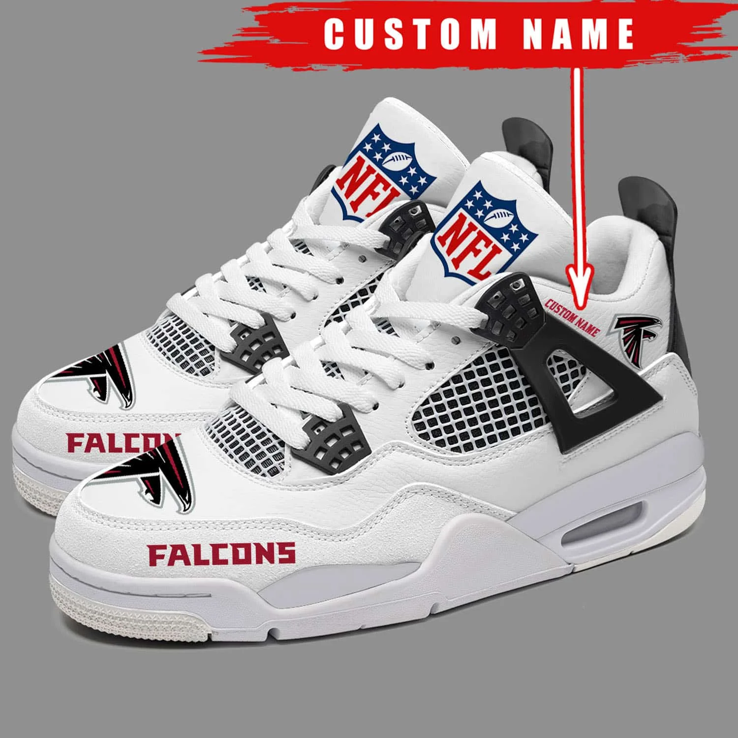 Atlanta Falcons AJ4 Sneakers 1