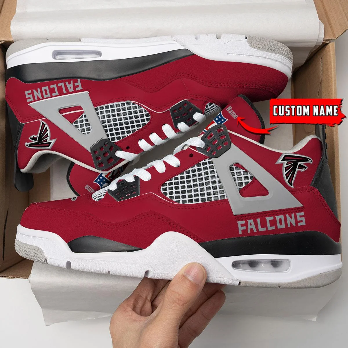 Atlanta Falcons AJ4 Sneakers 3