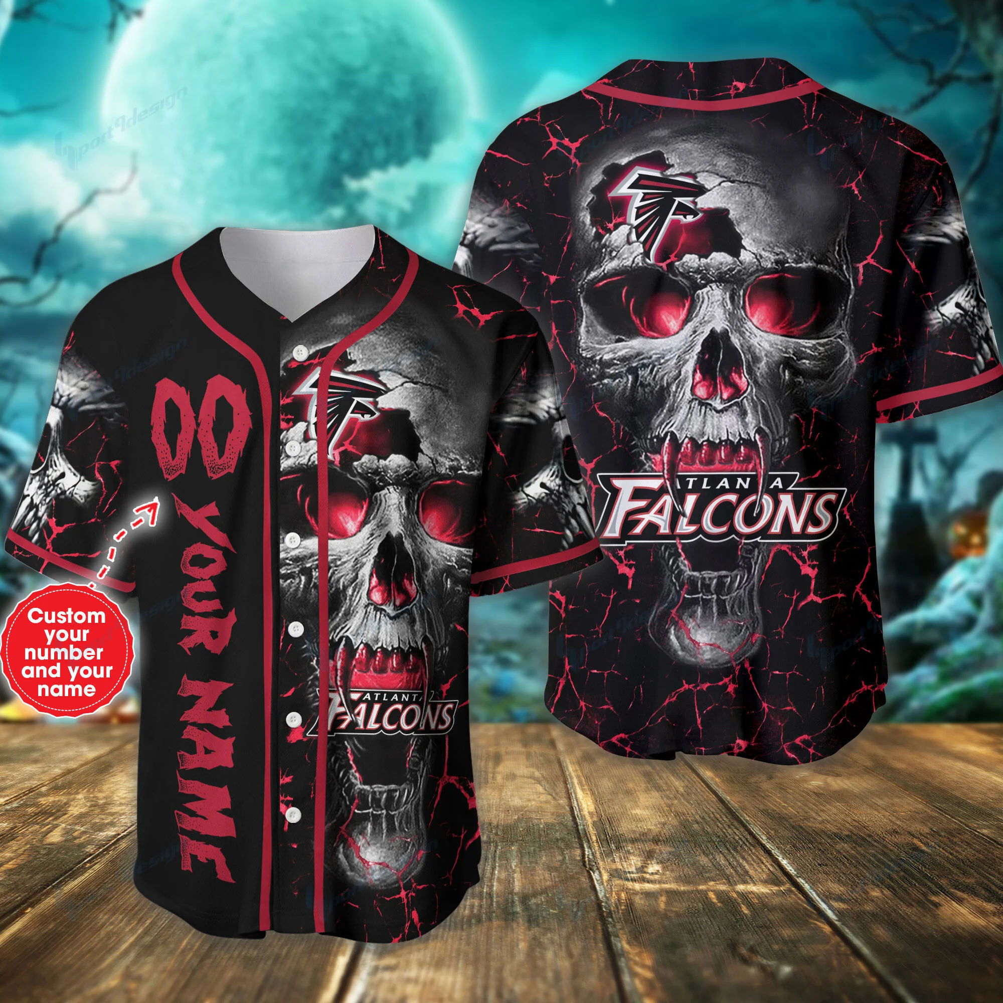 Atlanta Falcons Personalized Baseball Jersey 312