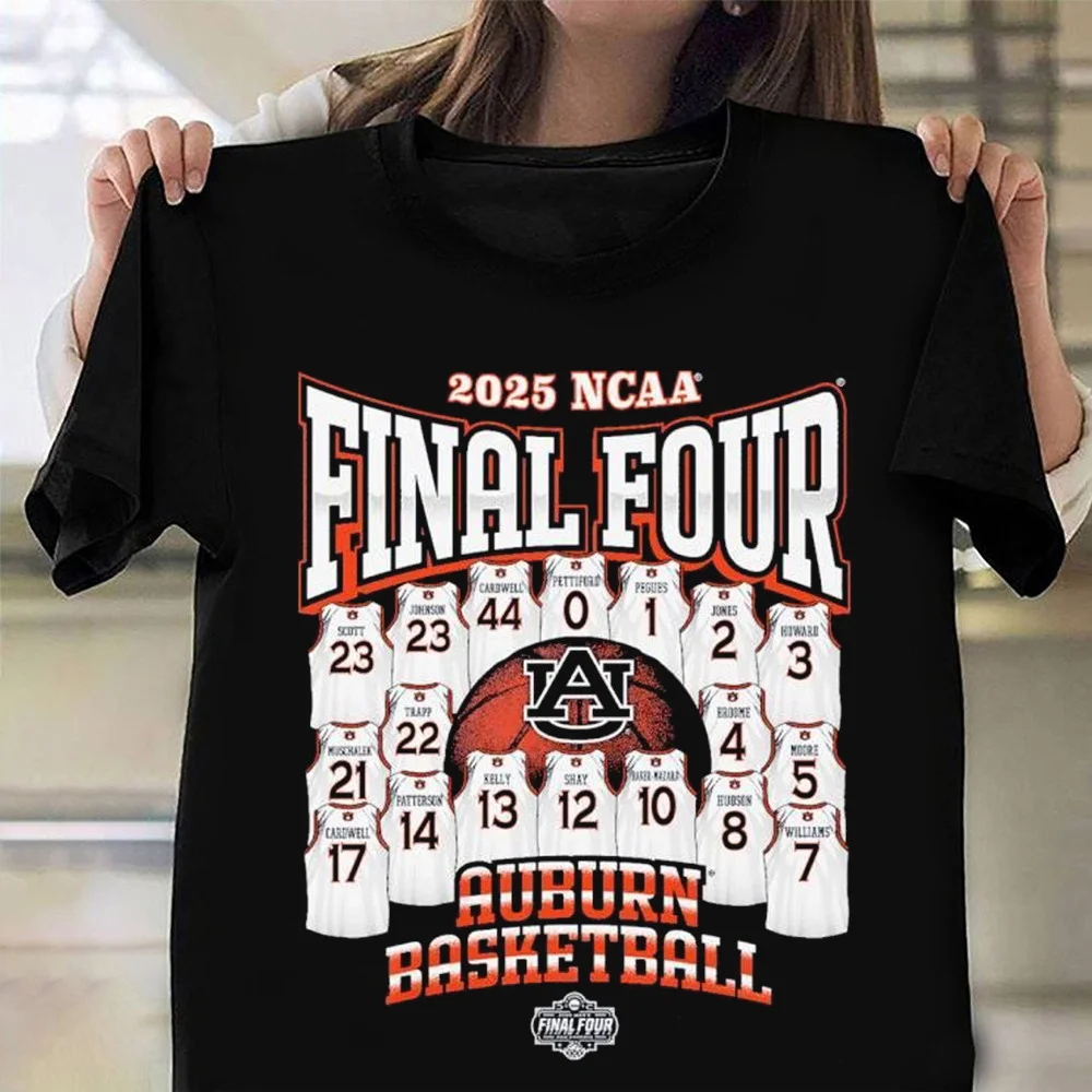 Auburn Tigers 2025 NCAA Men's Basketball Final Four Jersey Madness T-Shirt Gift For Him