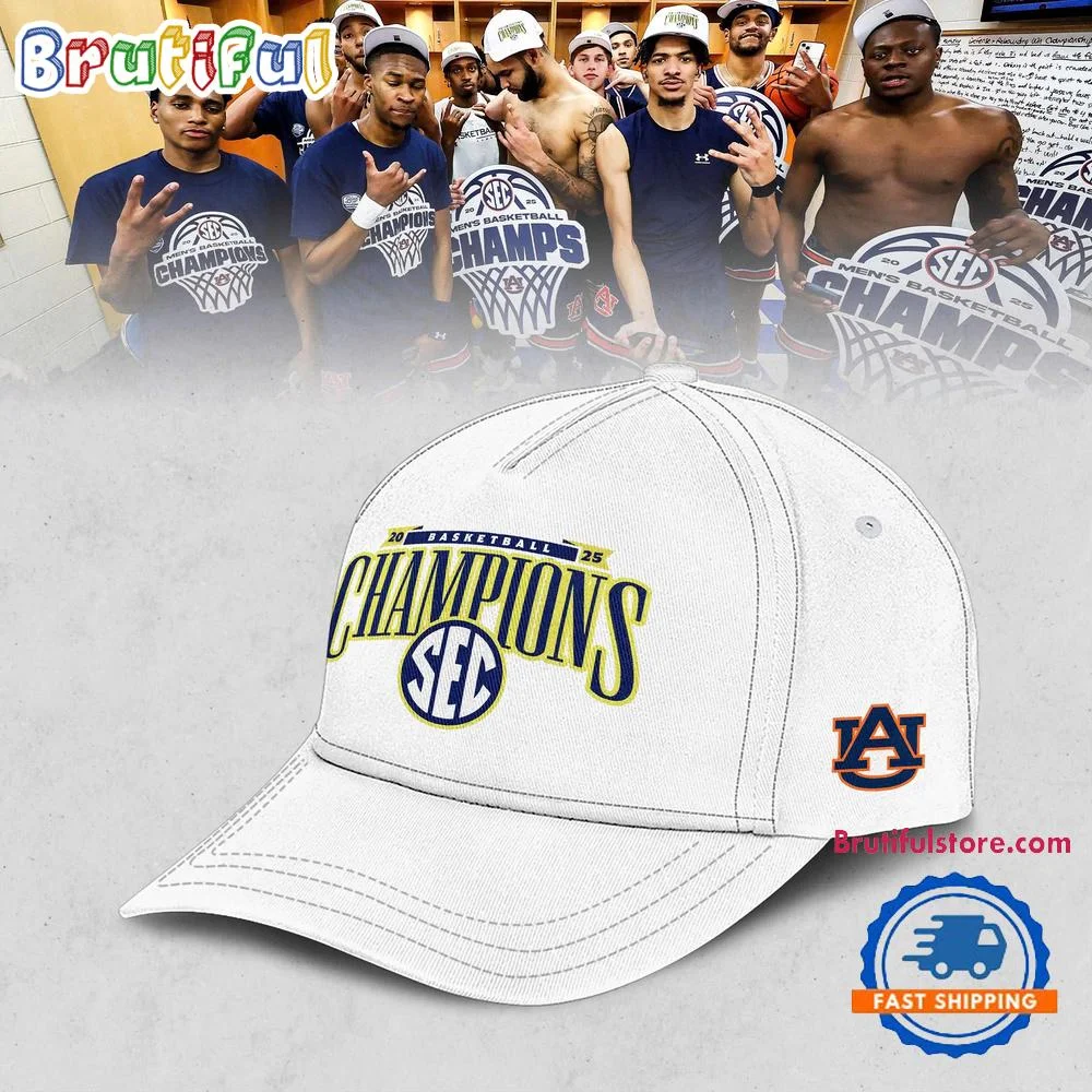 Auburn Tigers 2025 SEC Men's Basketball Regular Season Champions Cap Hats