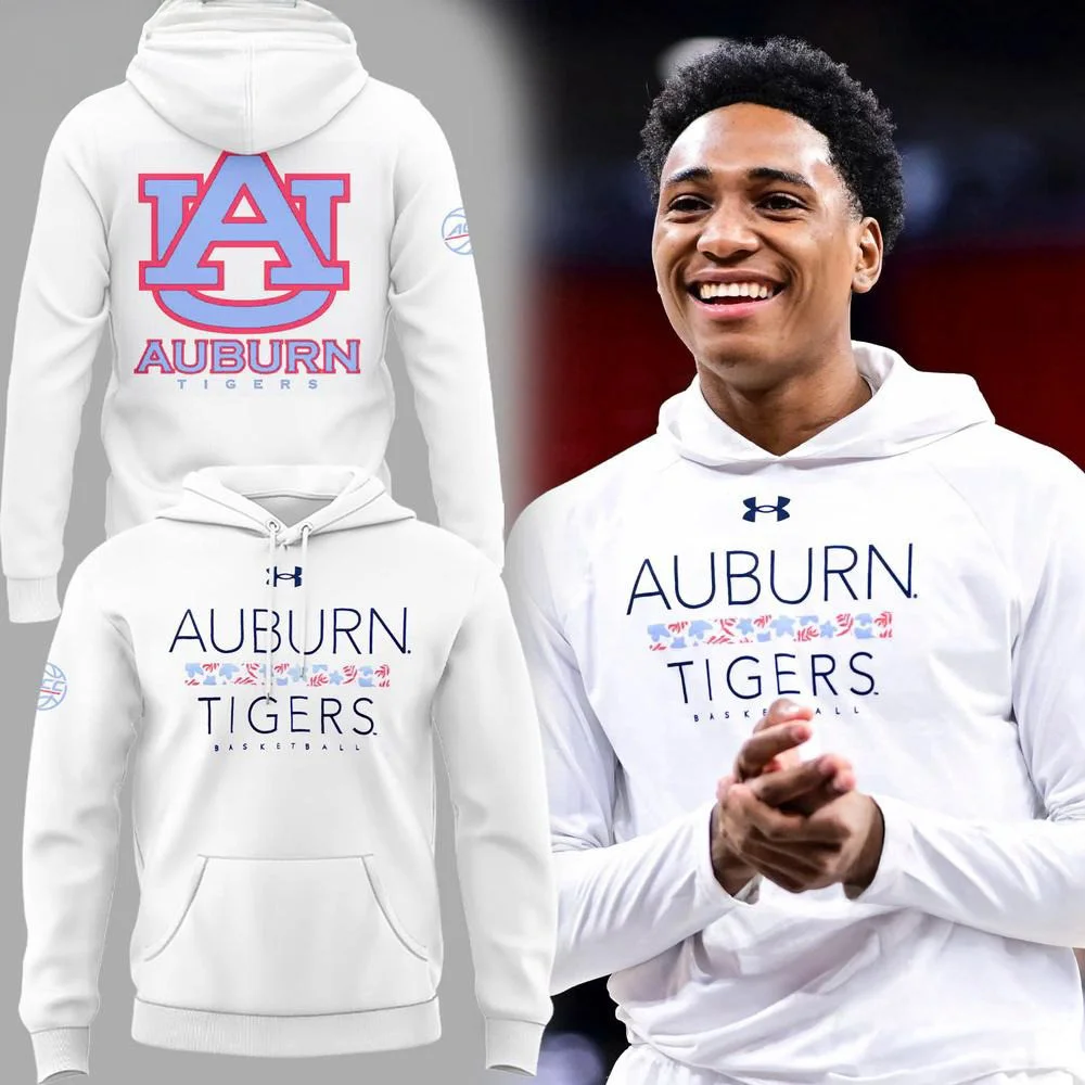Auburn Tigers Men's Basketball Hoodie Best Gifts For Basketball Fans