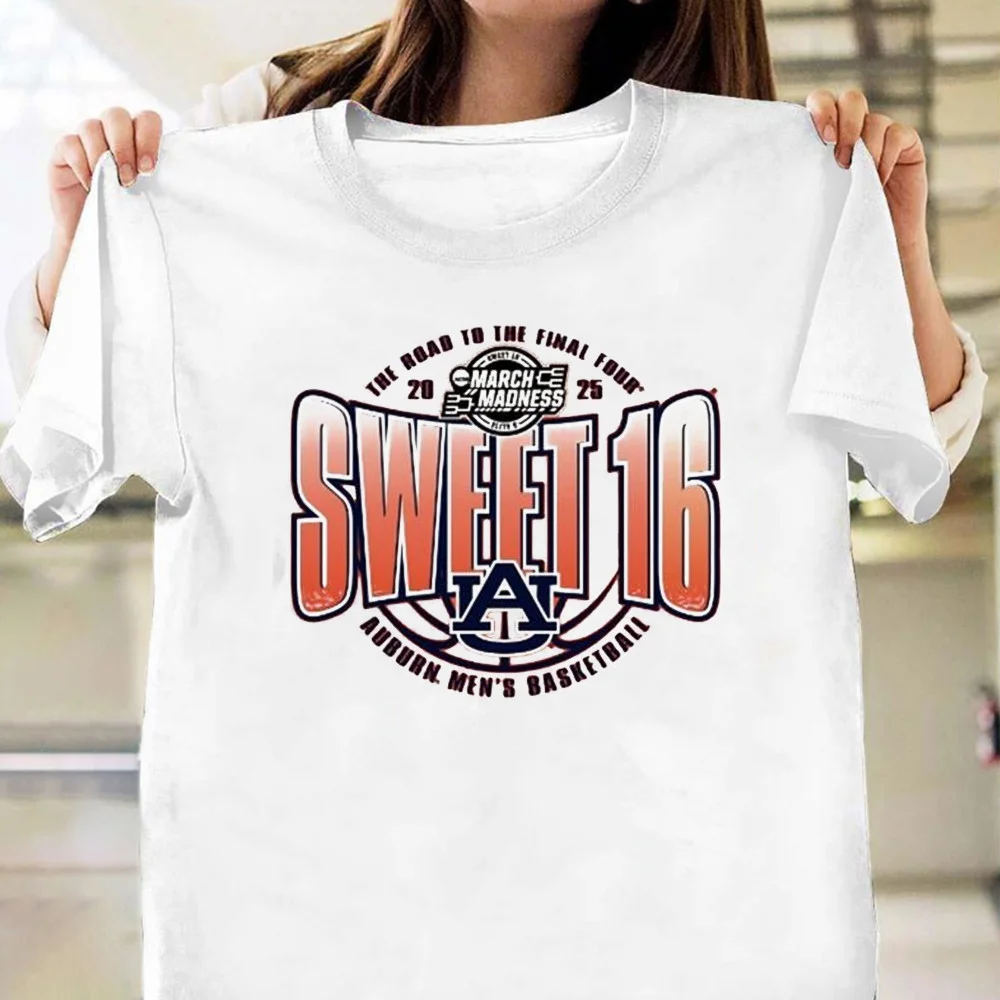 Auburn Tigers Men's Basketball The Road To The Final Four 2025 Sweet 16 Shirt Men's Gifts