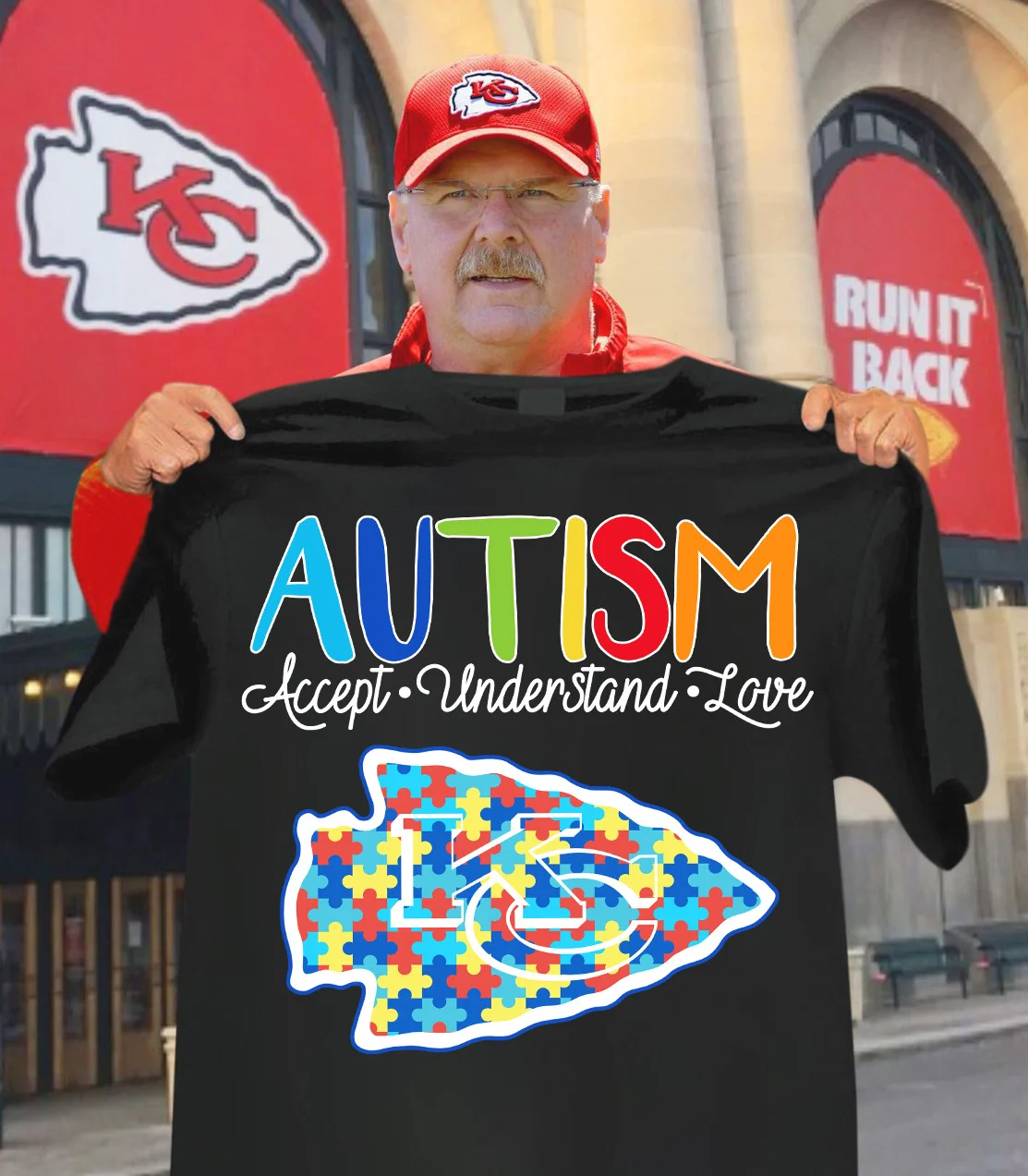 Autism Accept Understand Love Kansas City Chiefs T-Shirt Football