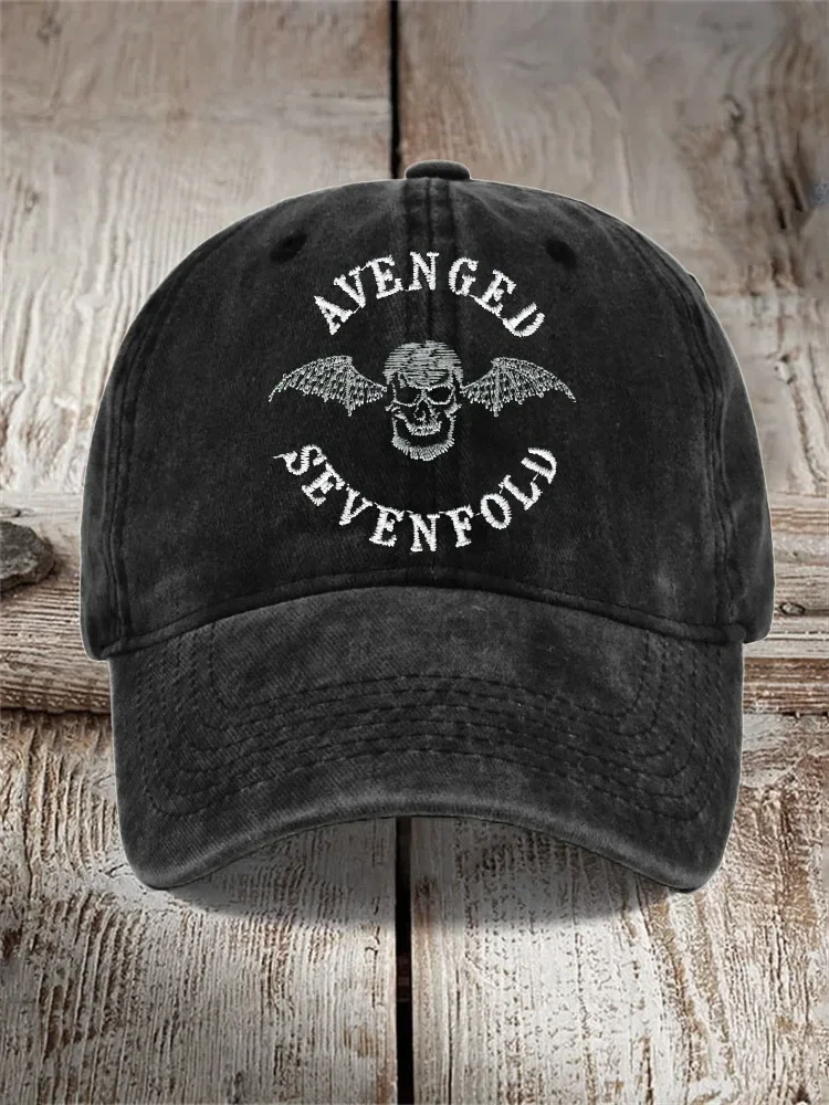 Avenged Sevenfold Merch Avenged Sevenfold Wings Skull Embroidered Hat Father's Day Gifts
