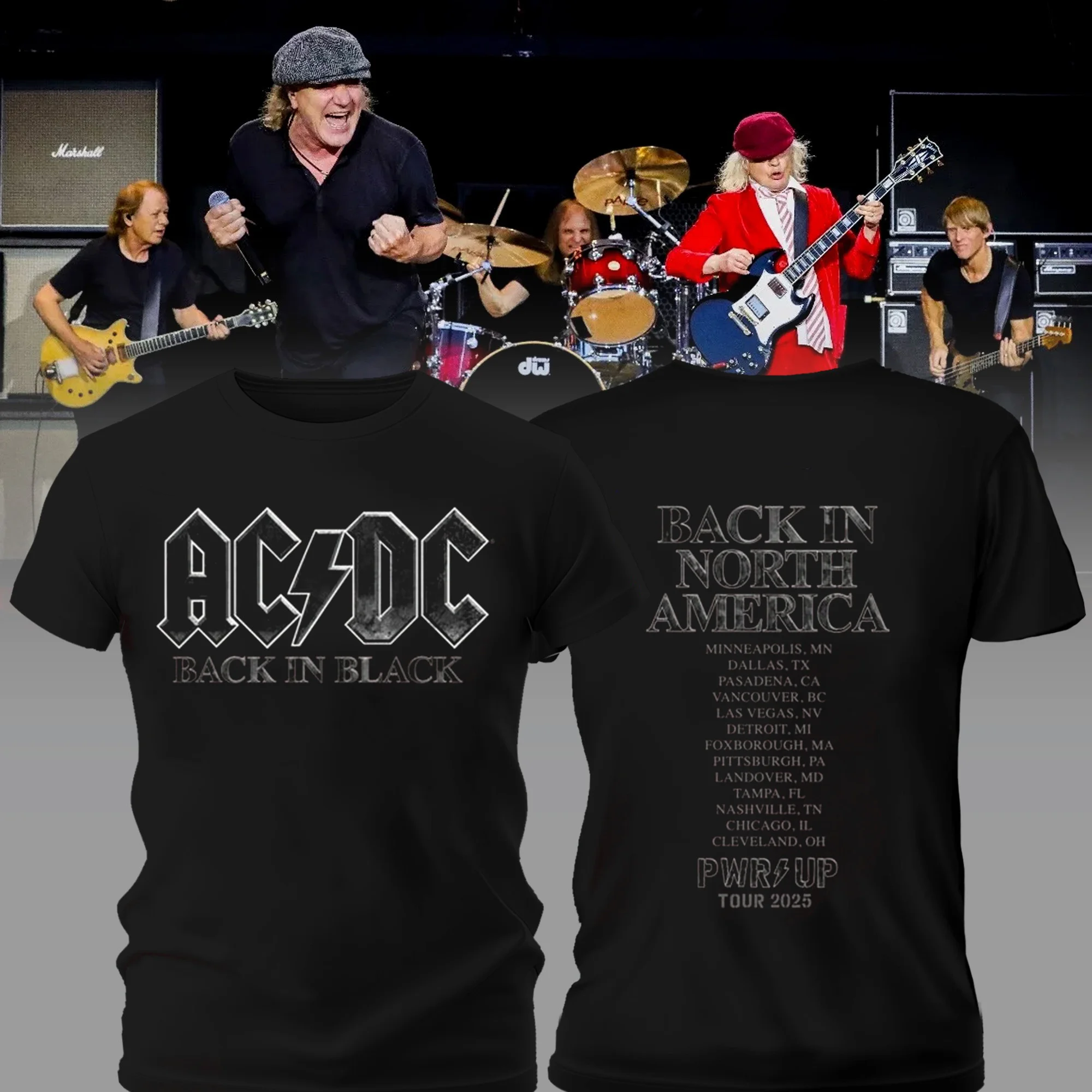Back in Black PWR UP Tour Women's T-Shirt Cool