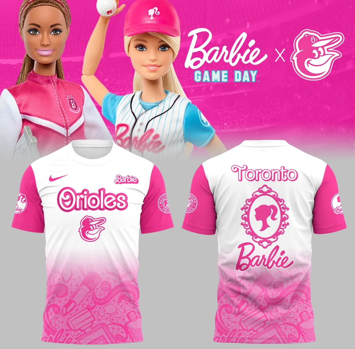 Baltimore Orioles Baseball Barbie Night T-Shirt