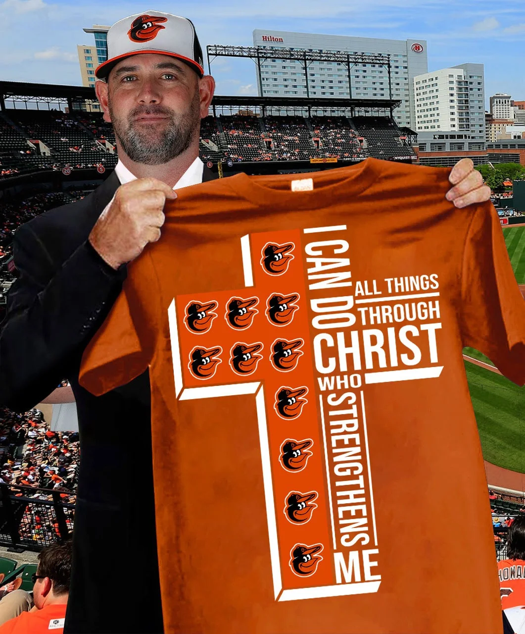 Baltimore Orioles Faith Fan Shirt I Can Do All Things Through Christ Who Strengthens Me