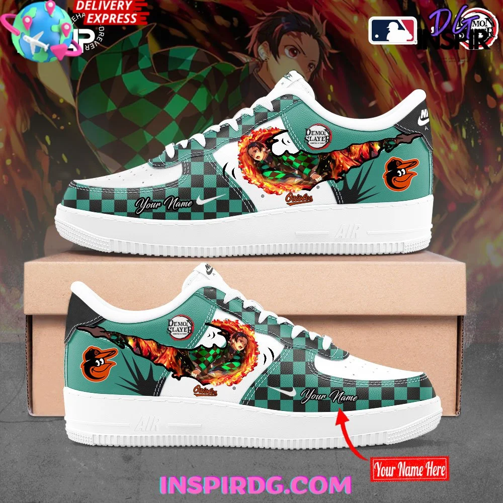 Baltimore Orioles x Demon Slayer Limited Air Force 1