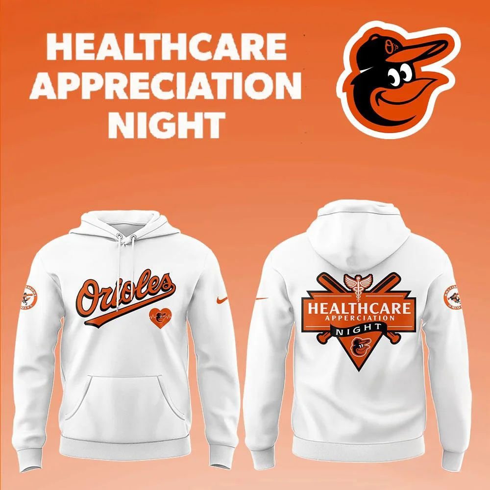 Baltimore Orioles x Healthcare Appreciation Night White Hoodie