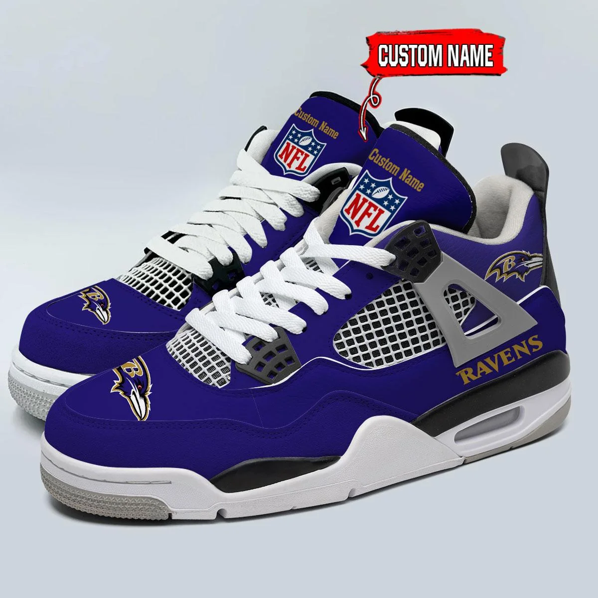 Baltimore Ravens AJ4 Sneakers 2