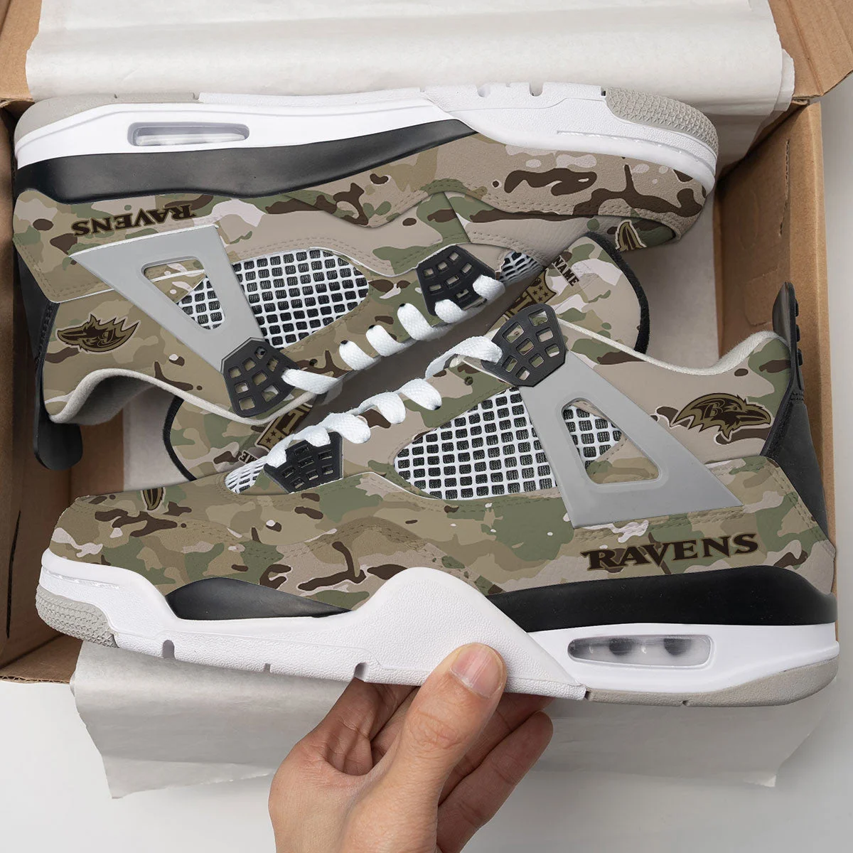 Baltimore Ravens AJ4 Sneakers 5