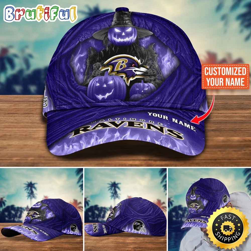 Baltimore Ravens Baseball Cap Halloween Custom Cap For Fans