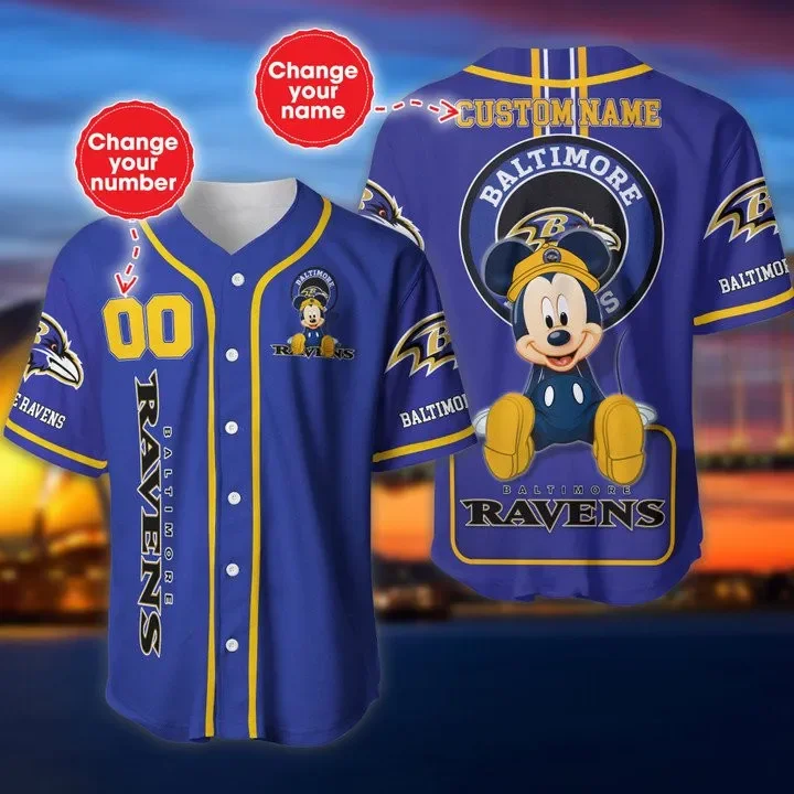 Baltimore Ravens Mickey Baseball Jersey 548