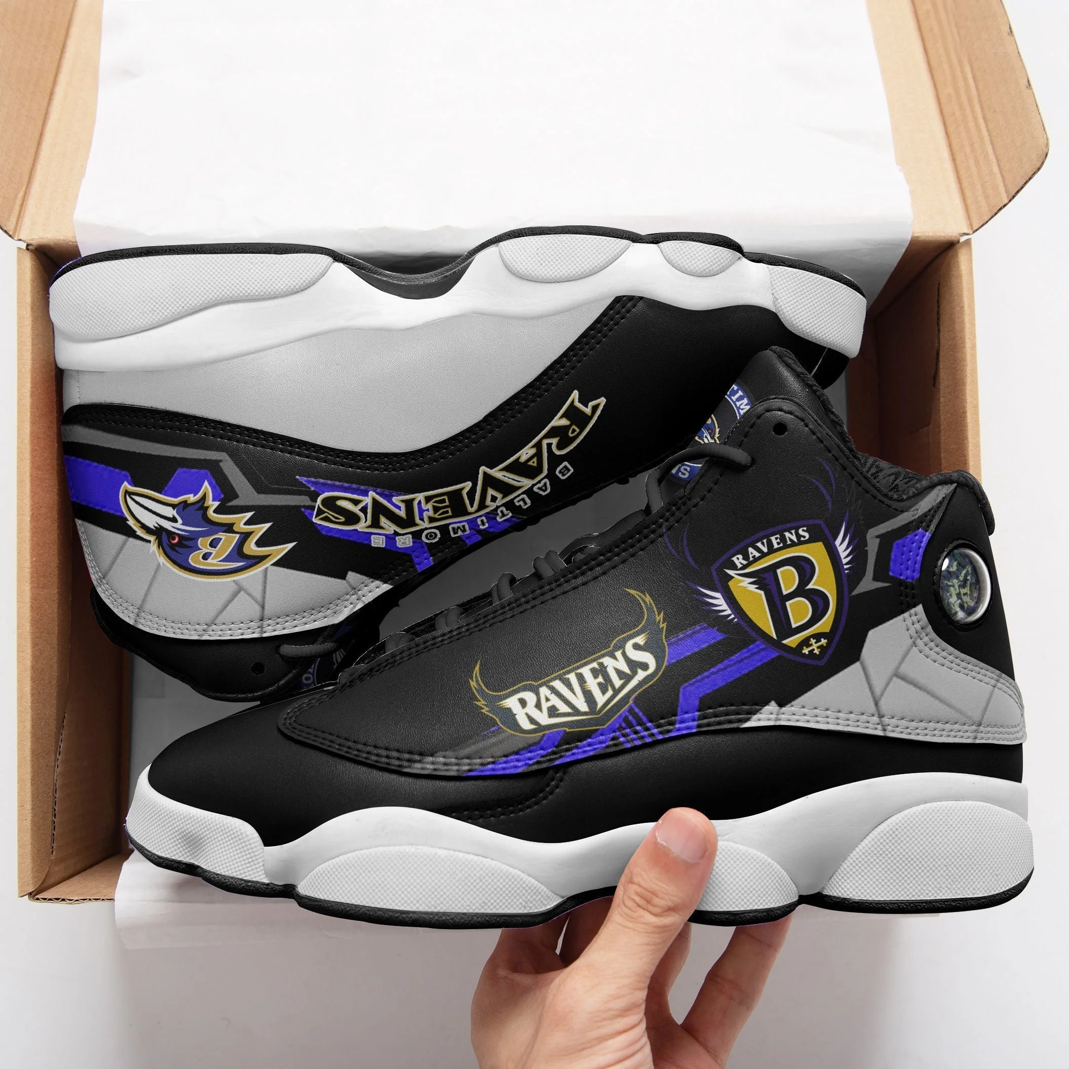 Baltimore Ravens NFL AJ13 Sneakers Shoes For Men And Women 8