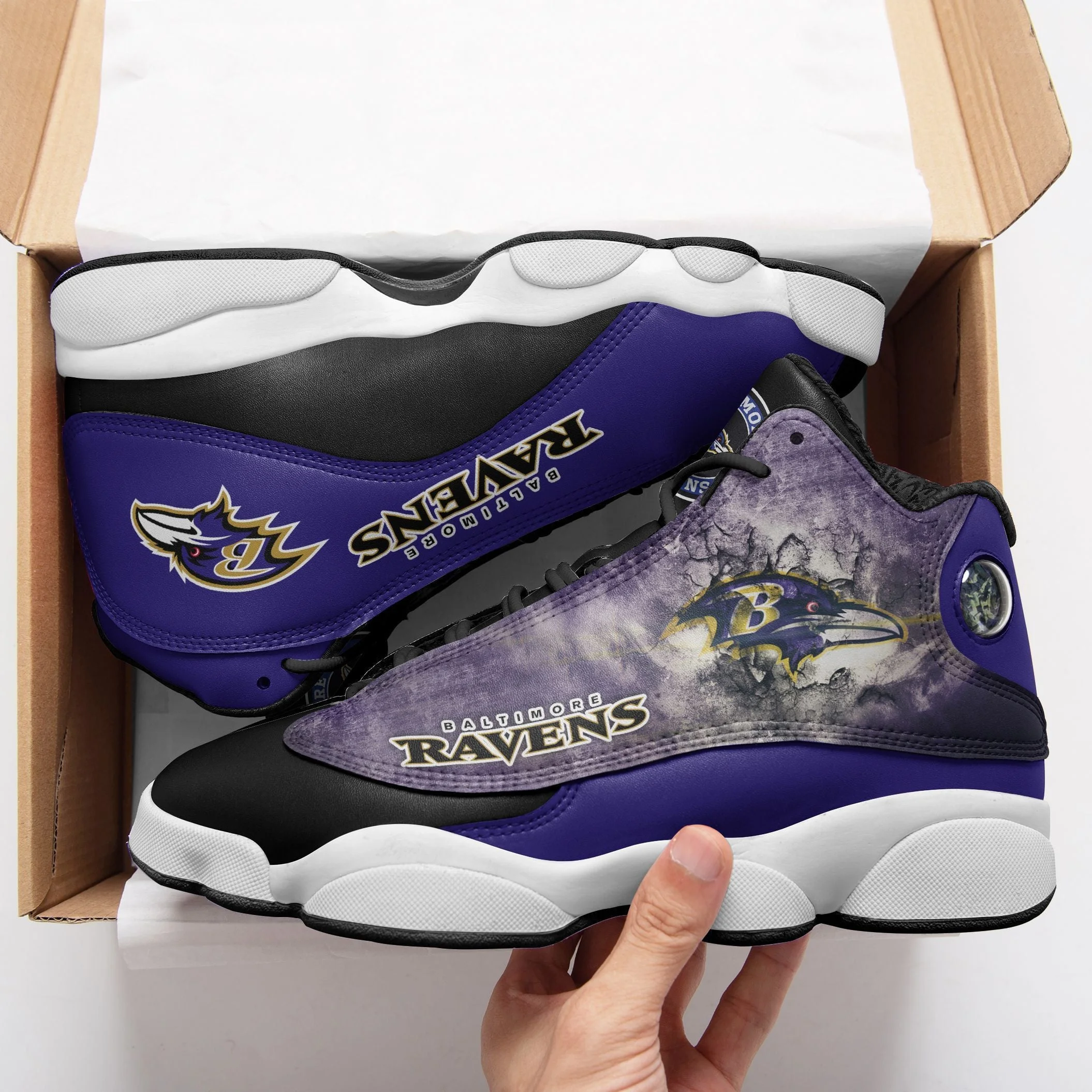 Baltimore Ravens NFL AJ13 Sneakers Shoes For Men And Women 15