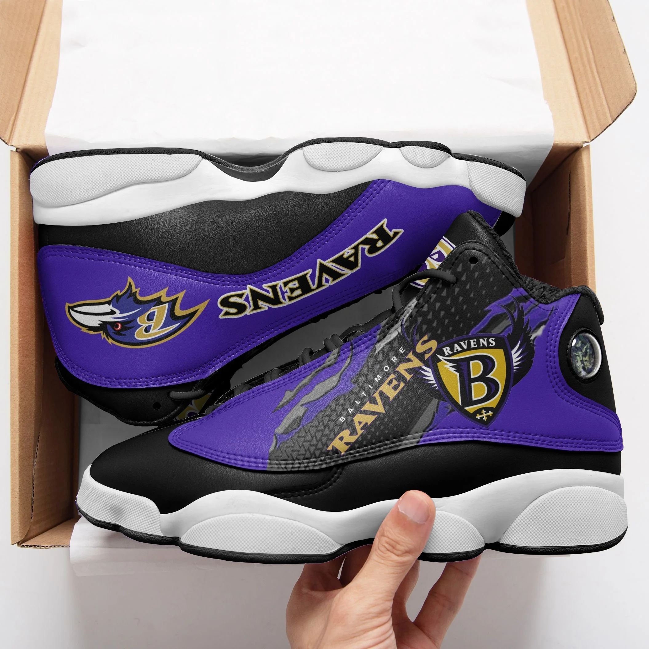Baltimore Ravens NFL AJ13 Sneakers Shoes For Men And Women 14
