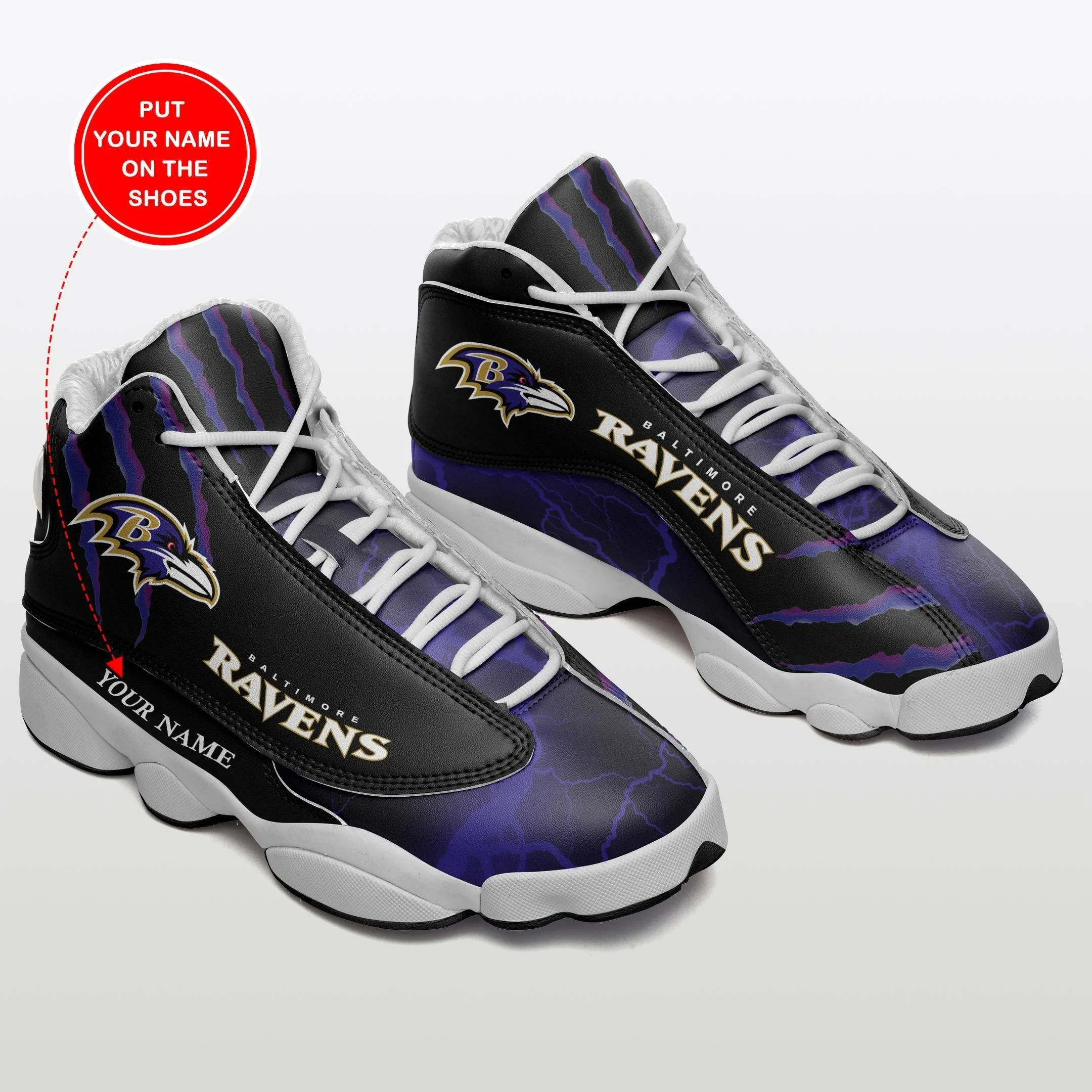 Baltimore Ravens NFL AJ13 Sneakers Shoes For Men And Women 13