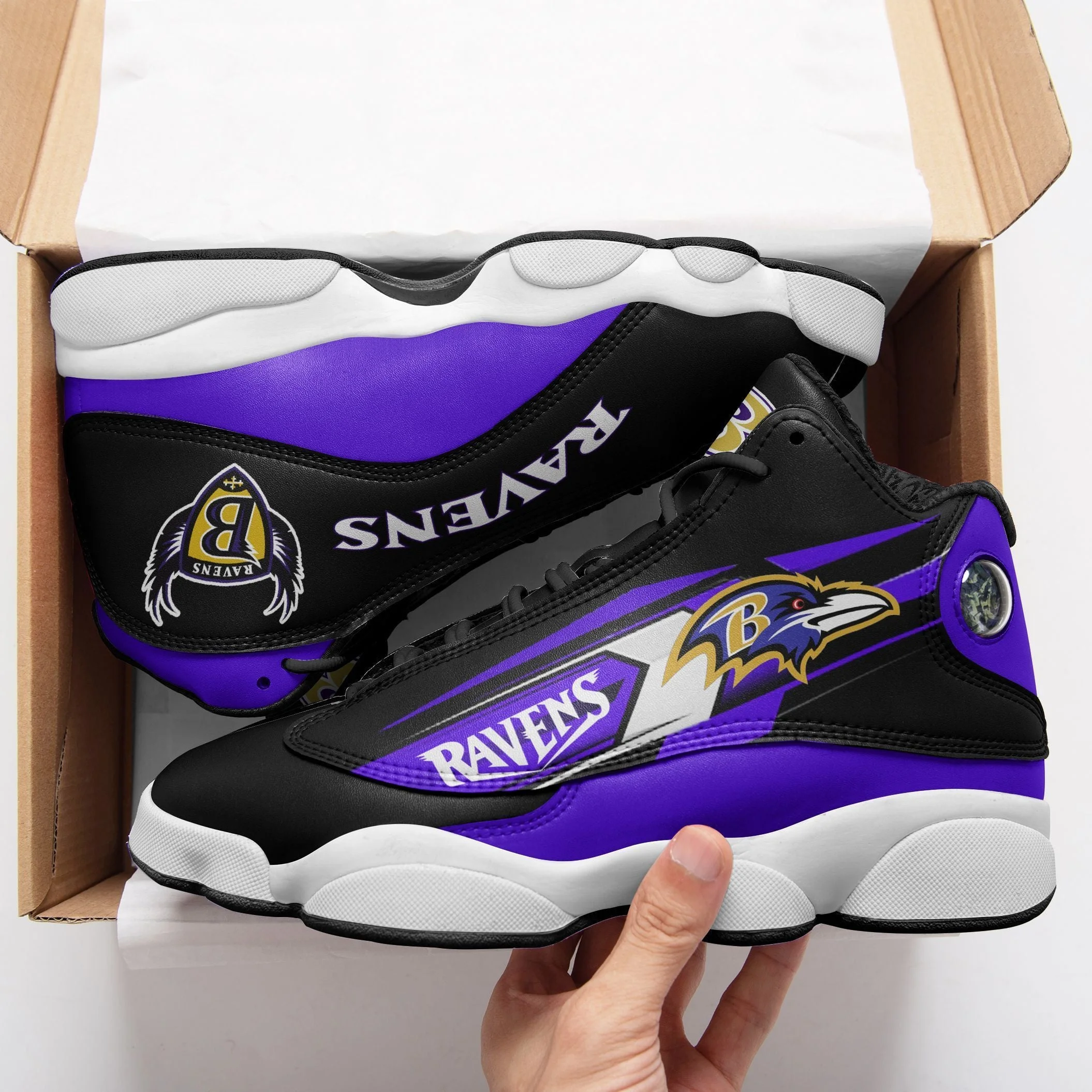 Baltimore Ravens NFL AJ13 Sneakers Shoes For Men And Women 19