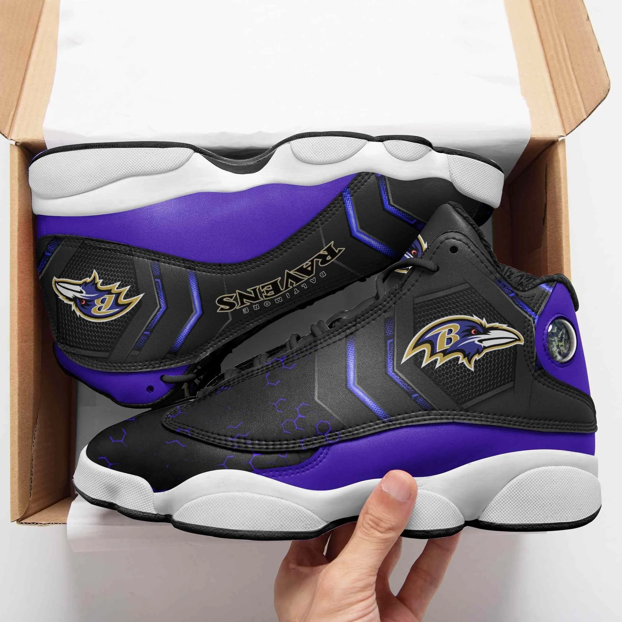 Baltimore Ravens NFL AJ13 Sneakers Shoes For Men And Women 2