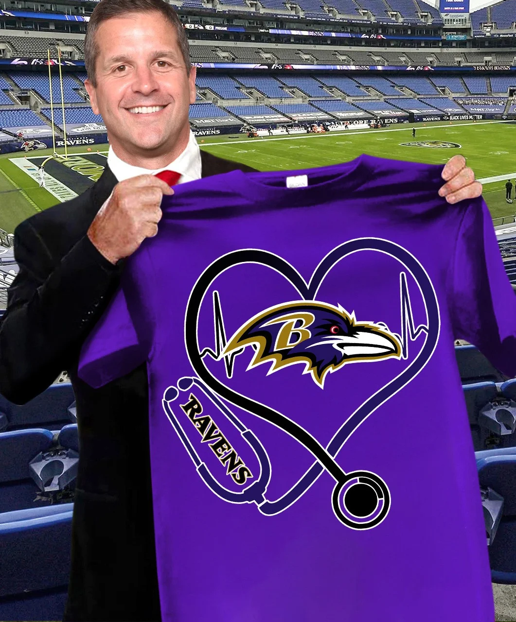 Baltimore Ravens National Nurses Day T-Shirt Honor Nurse's Night Baseball