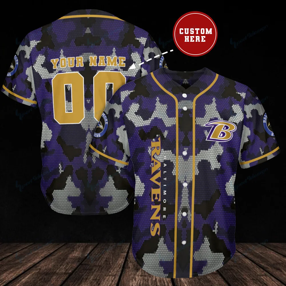 Baltimore Ravens Personalized Baseball Jersey 262
