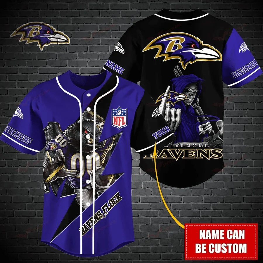 Baltimore Ravens Personalized Baseball Jersey 469