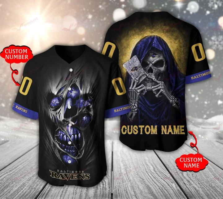 Baltimore Ravens Personalized Baseball Jersey 945