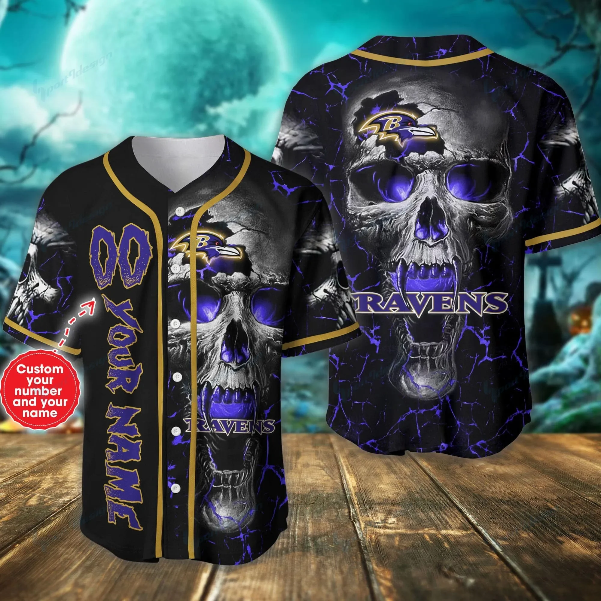 Baltimore Ravens Personalized Baseball Jersey 313