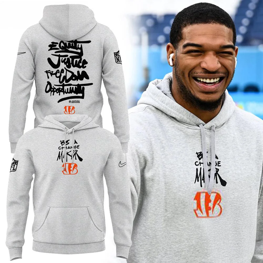 Be A Change Maker Cincinnati Bengals Hoodie Presents For Football Lovers