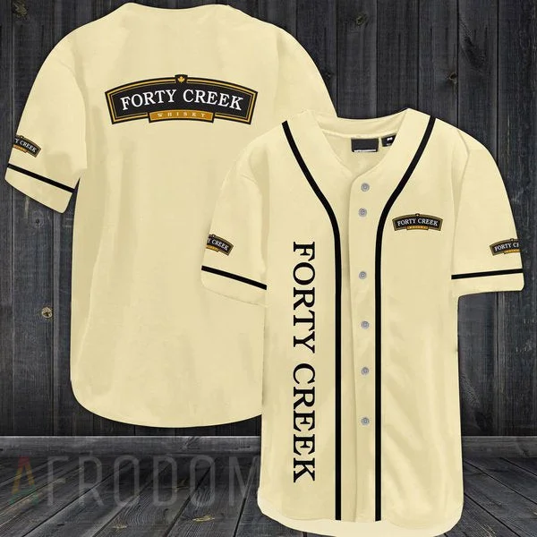 Beige Forty Creek Baseball Jersey Style3126