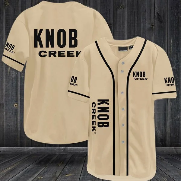 Beige Knob Creek Baseball Jersey Style7727