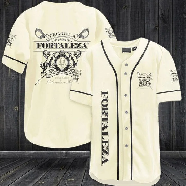 Beige Tequila Fortaleza Baseball Jersey Style4170