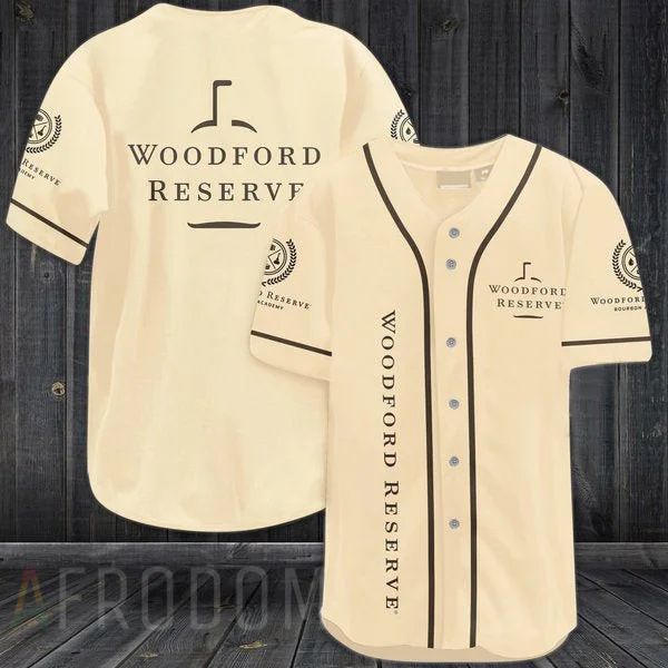 Beige Woodford Reserve Baseball Jersey Style5039