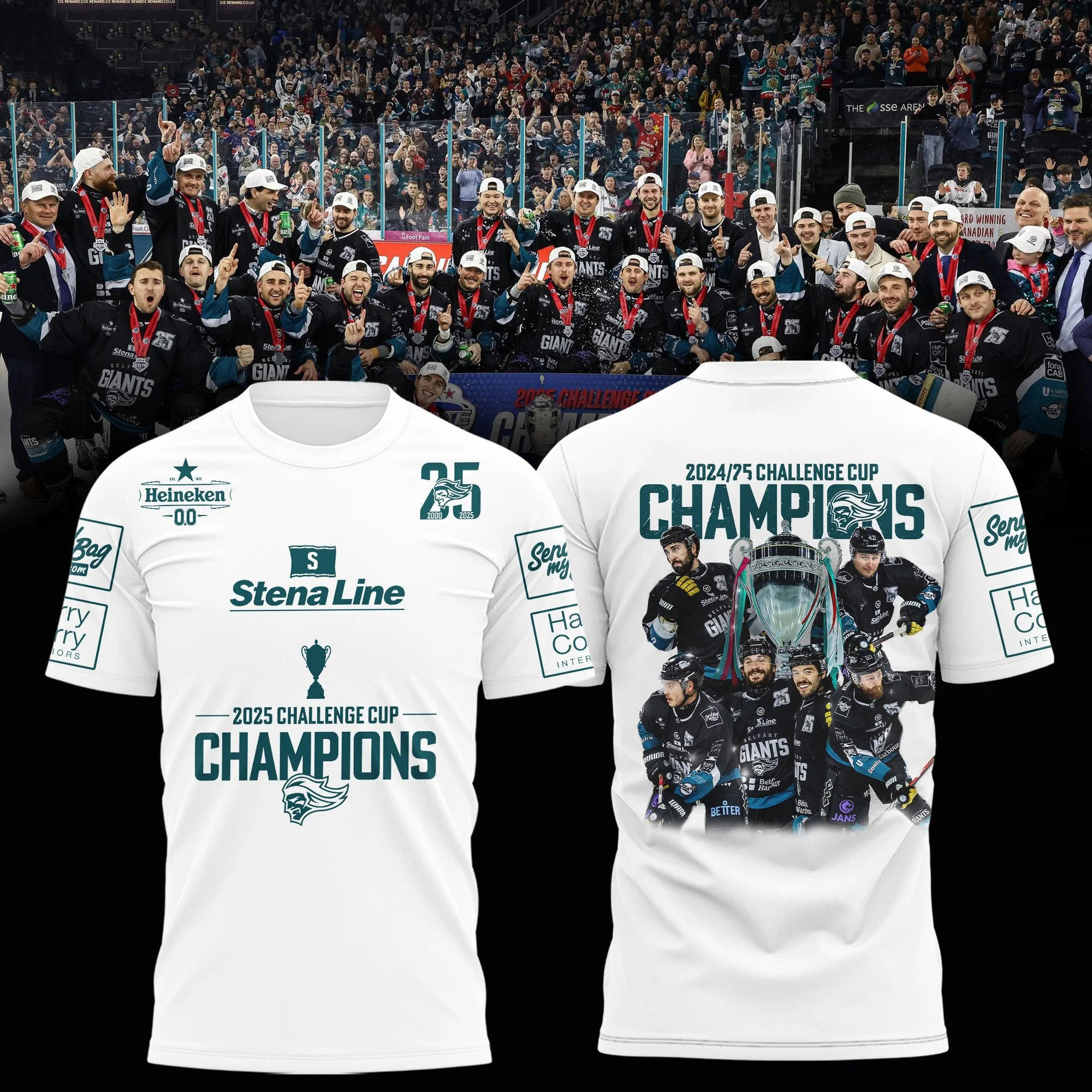 Belfast Giants 2025 Challenge Cup Champions Shirt Gift Ideas For Hockey Lovers