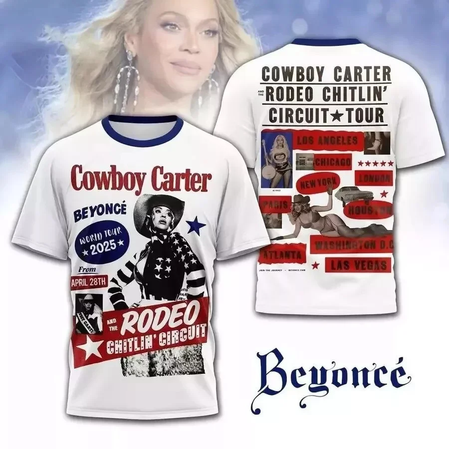 Beyonce 2025 Cowboy Carter Tour 3D T-Shirt Gift For Music Lovers