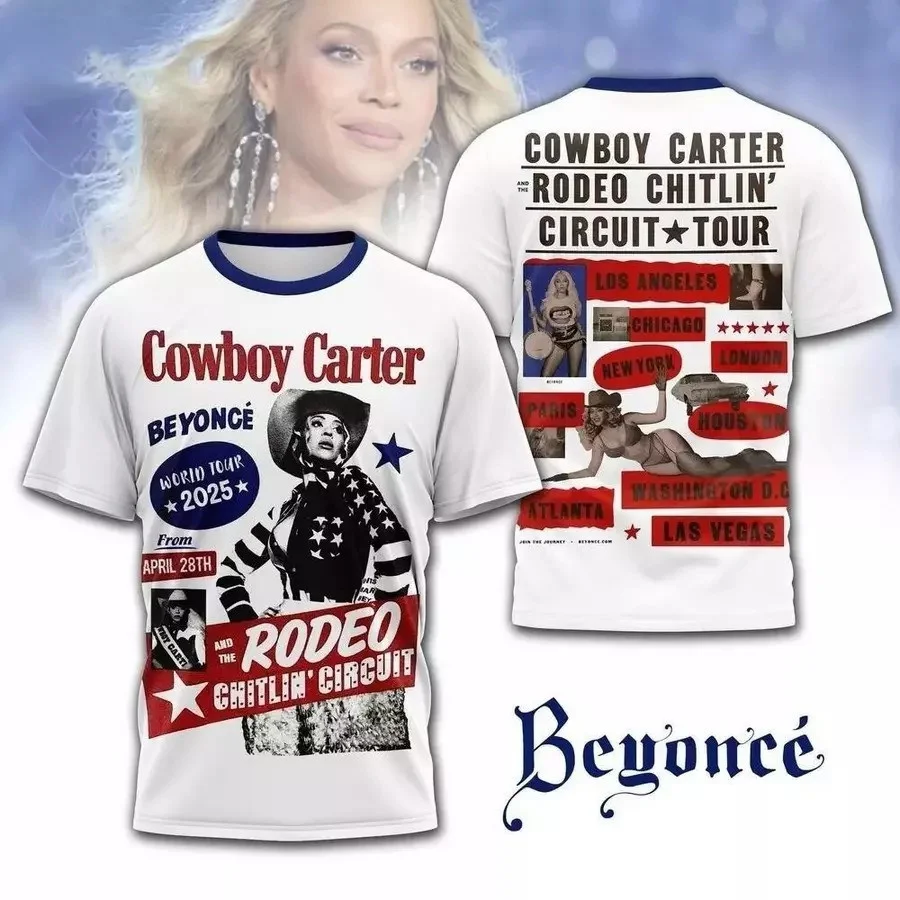 Beyonce 2025 Cowboy Carter Tour 3D T-Shirt Gift For Beyonce Fan