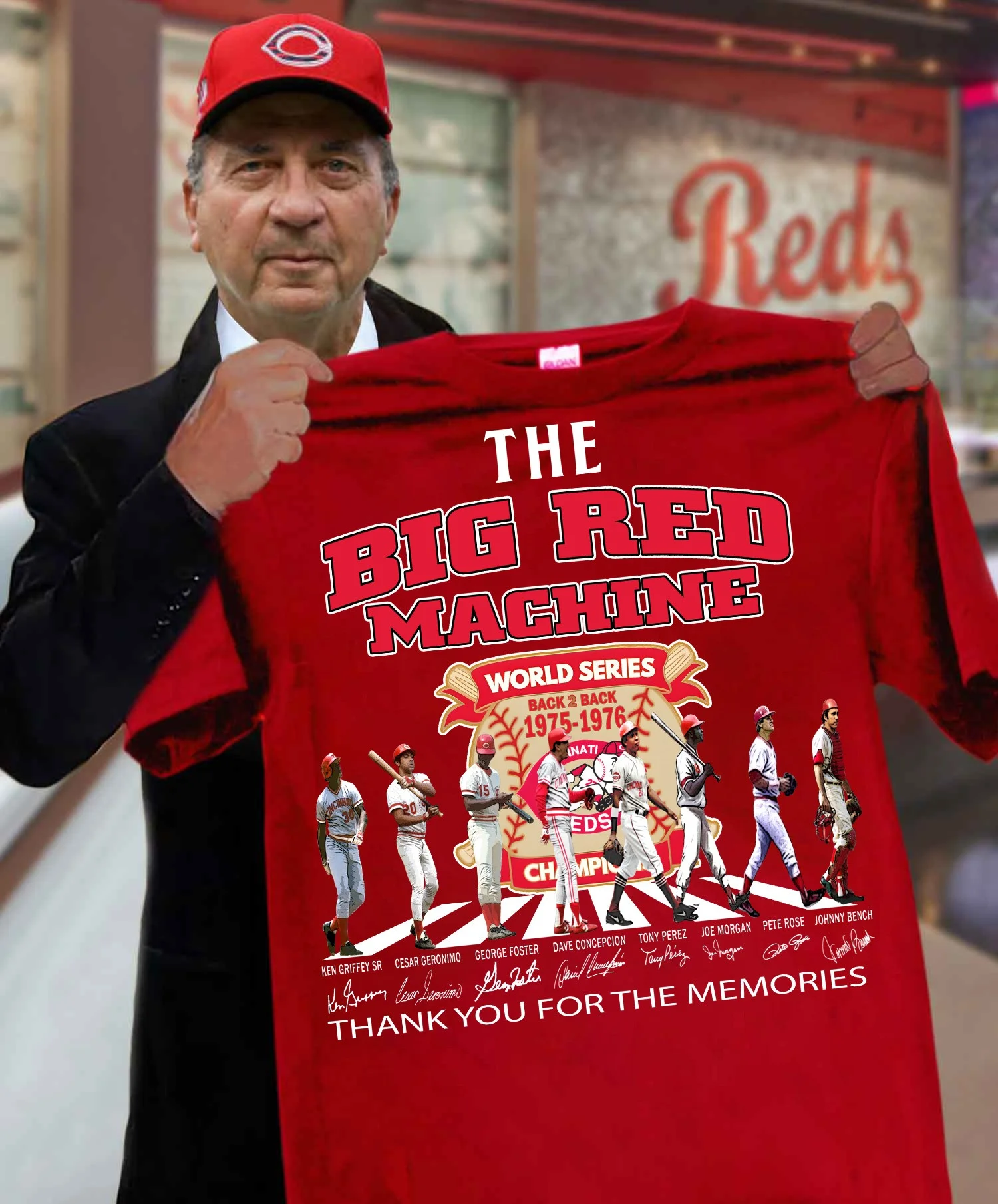 Big Red Sox Machine Anniversary 50Th World Series 1975-2025 T-Shirt Thank You For Memories Gift For Big Fan