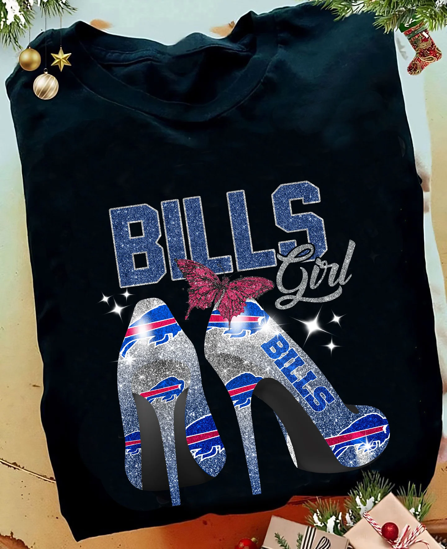 Bills Girl High Heels T-Shirt Buffalo Bills Shirt Gifts For Football Lovers