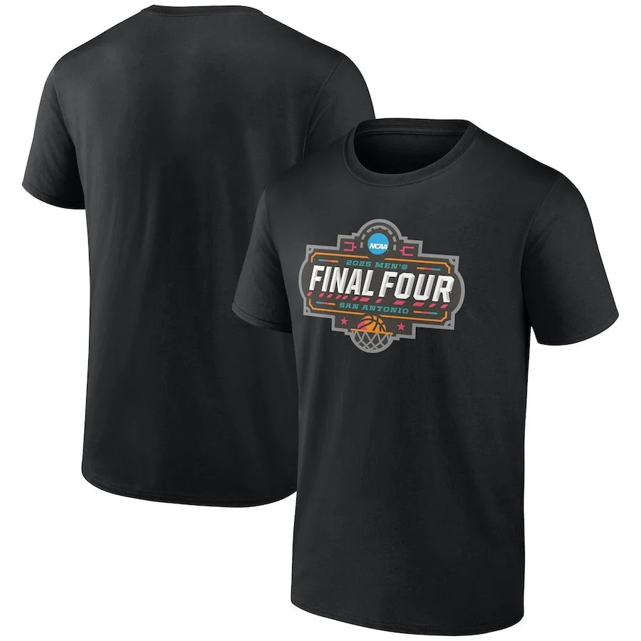 Black 2025 NCAA Men's Basketball Tournament March Madness Final Four T-Shirt For Fans