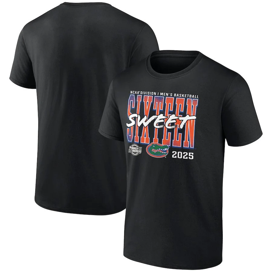 Black Florida Gators 2025 NCAA Men's Basketball Tournament March Madness Sweet 16 Shirt