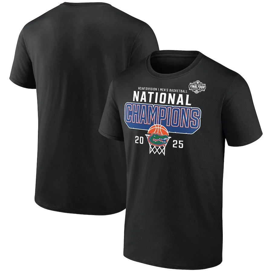 Black Florida Gators 2025 NCAA Men's Basketball National Champions Core T-Shirt