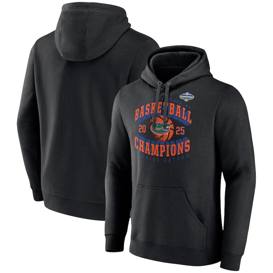 Black Florida Gators 2025 SEC Men's Basketball Conference Tournament Champions Hoodie