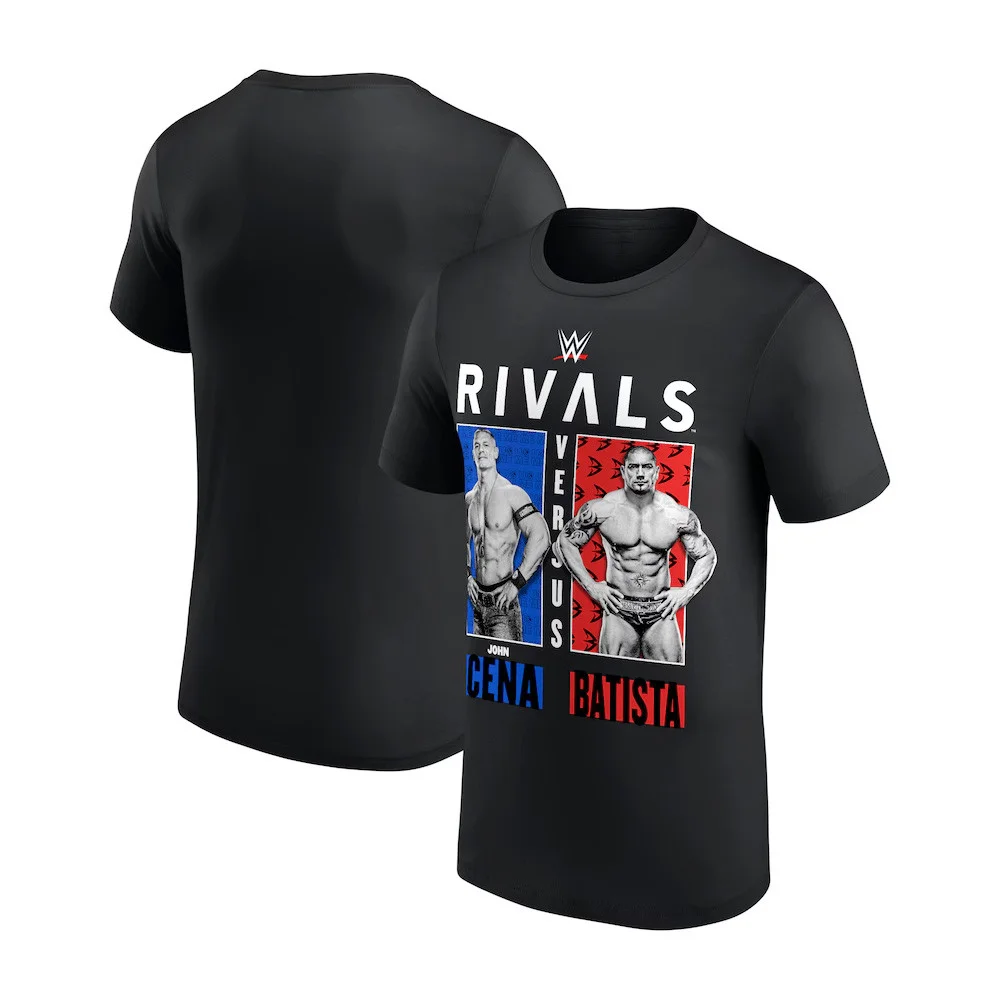 Black John Cena And Batista Rivals T-Shirt Gift Ideas For Wrestler