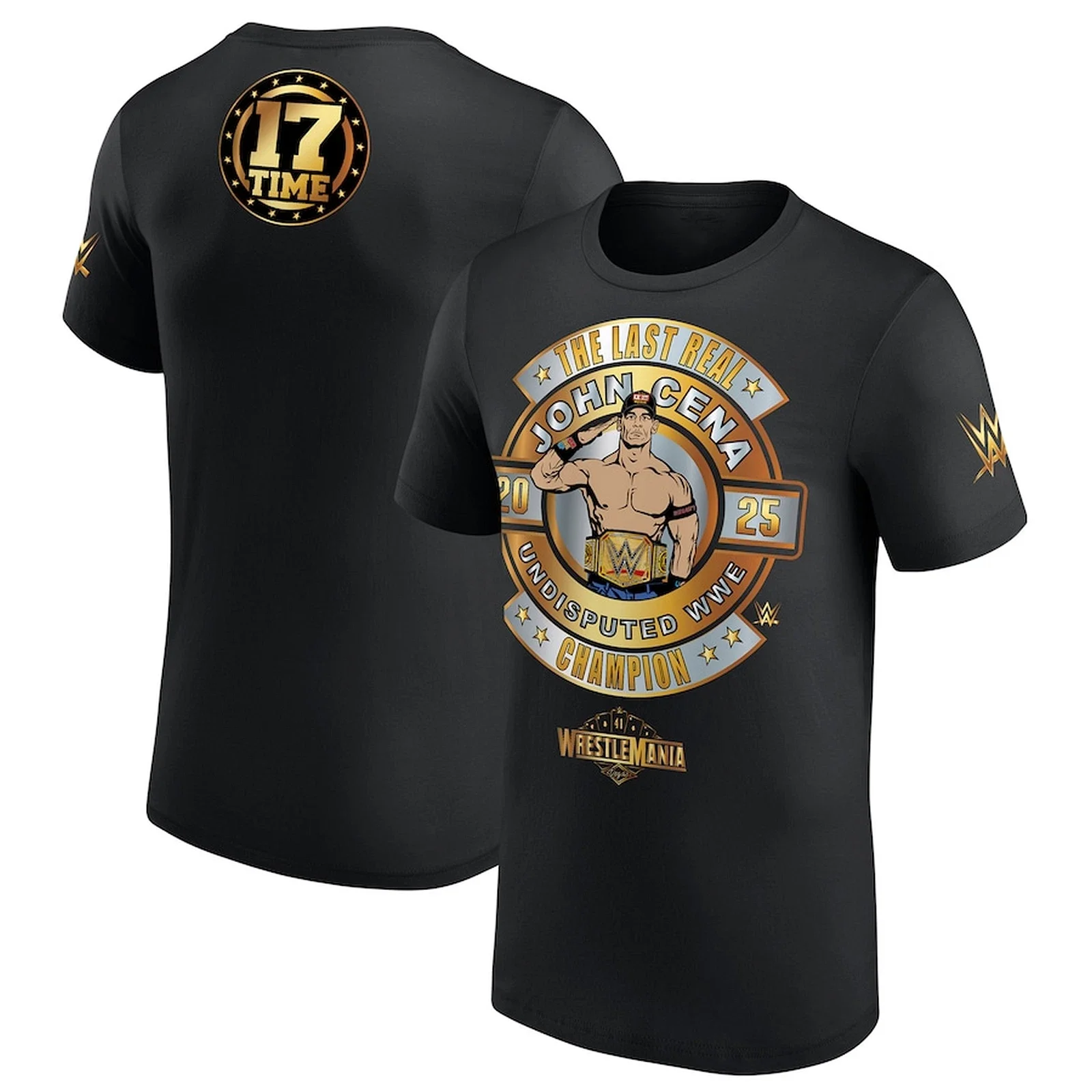 Black John Cena WrestleMania 41 Winner T-Shirt