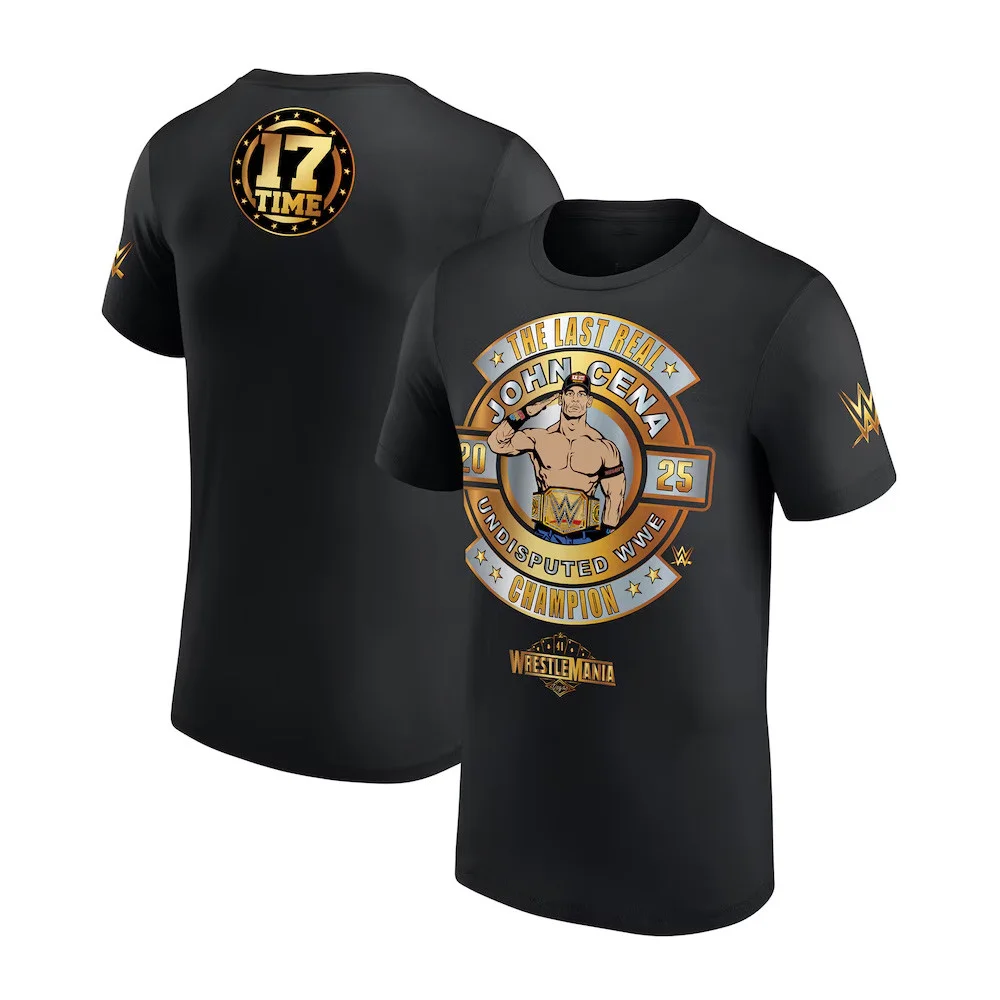 Black John Cena WrestleMania 41 Winner T-Shirt Wrestling Gift Ideas