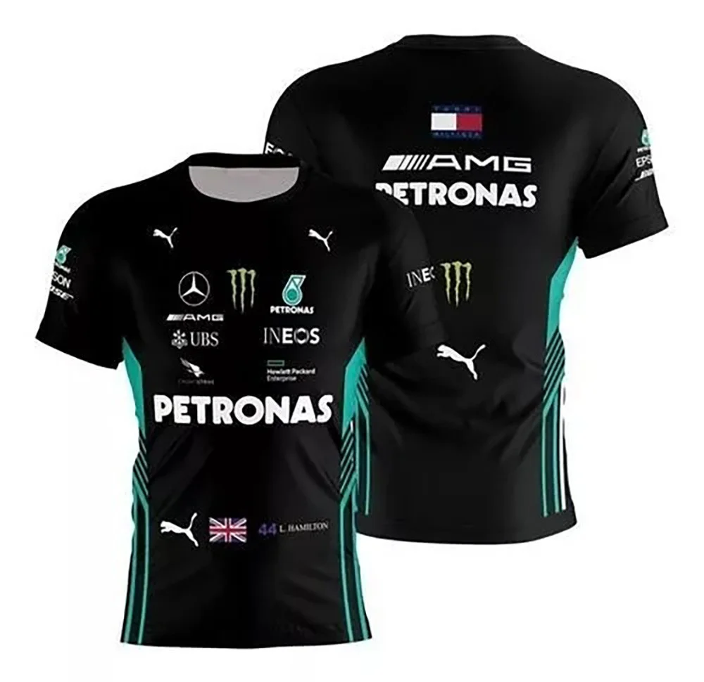 Black Mercedes AMG Racing Reprint F1 T-Shirt
