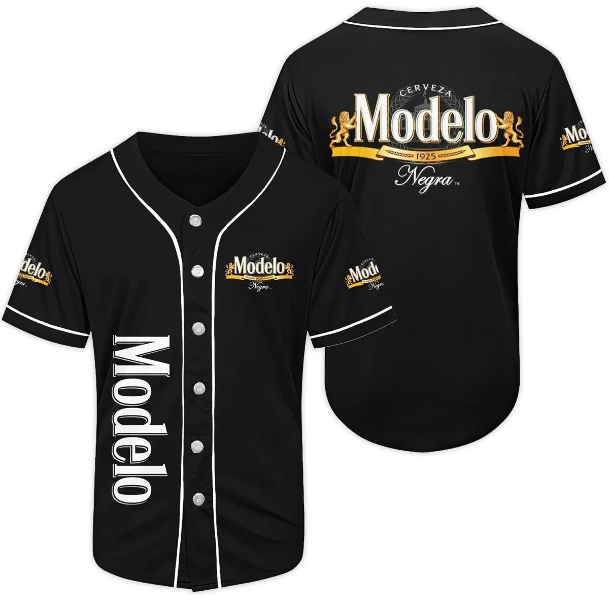 Black Modelo Negra Beer Baseball Jersey Style7863