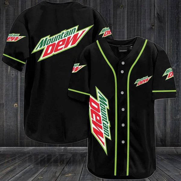 Black Mountain Dew Baseball Jersey Style1505