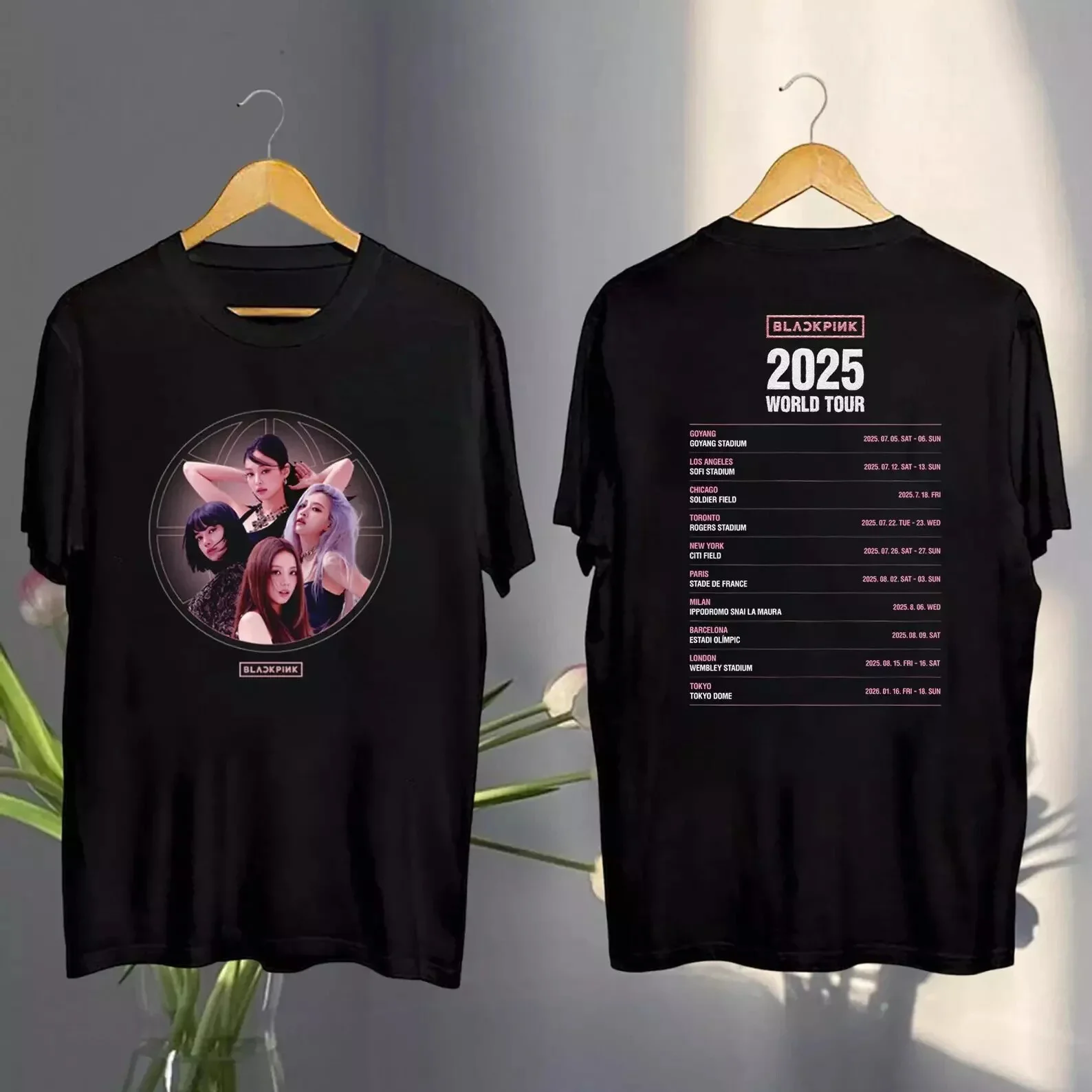 Black Pink 2025 Concert Tee Black Pink World Tour 2025 T-Shirt